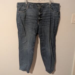Old Navy OG Straight High-Rise Medium Wash Ankle Jeans Size 22
